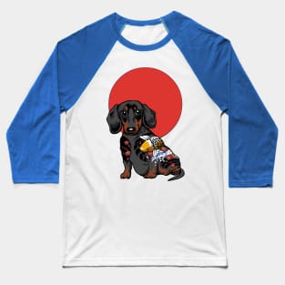 Yakuza Dachshund Baseball T-Shirt